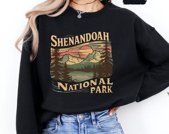 Retro Shenandoah National Park Sweatshirt, Vintage National Park Crewneck, Nature Lover Gift, Mountain Hiker Sweater, Outdoor Adventure