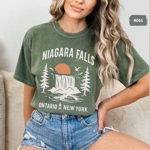 Vintage Niagara Falls Comfort Colors T-shirt, Retro Tee, Unisex Shirt, Tourist Gift, Vacation Apparel Ontario Canada Shirt, Buffalo New York