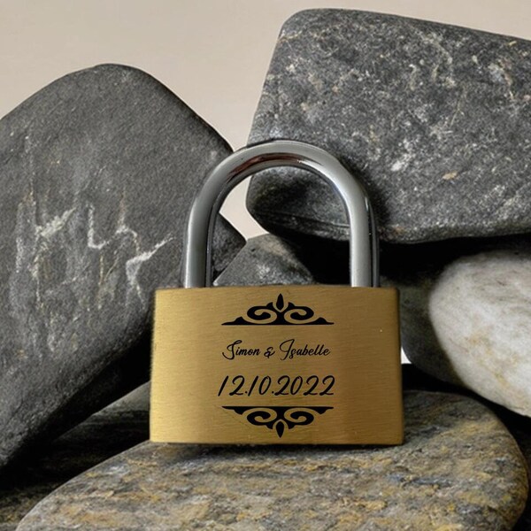 Engraved Padlock Etsy