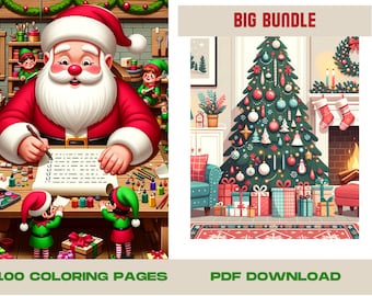 100 Winter Coloring Pages | Christmas, Sweater Season (Printable PDF)