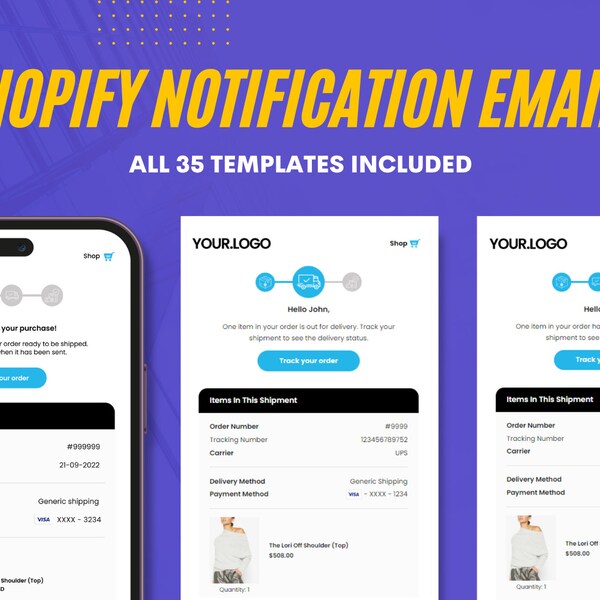 Shopify Confirmation Email Template Etsy Shopify Confirmation Email Template Etsy