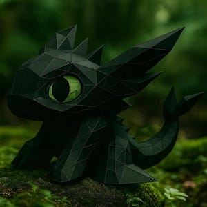 Night Fury Dragon PDF, Toothless statue, papercraft DIY pepakura, origami template low poly, Create Your Own Papercraft Model, decor gift.