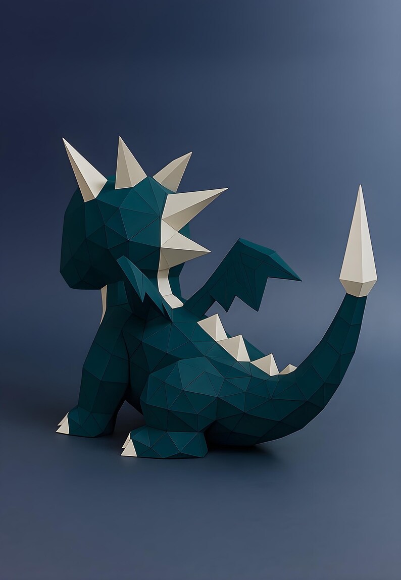 3D Dragon Papercraft Template: DIY Lowpoly Sculpture - Etsy Canada