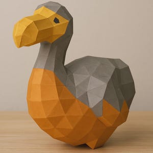 Dodo Papercraft Template, Low Poly Dodo, Dodo Decor, DIY Dodo, Dodo Bird, Dodo Art, Dodo Bird Decor - PDF Printable Template Download.