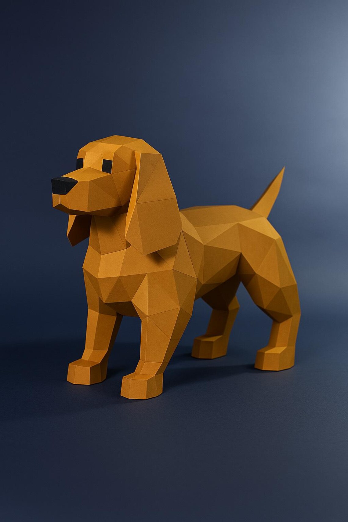 Cocker Spaniel Papercraft Sculpture: 3D Low Poly Dog Decor (PDF ...