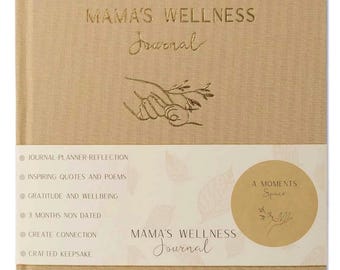 Mama's Wellness Journal: Guided Self-Care, Gratitude and Reflection Mindfulness Journal, Postpartum Gift - Sand Mustard