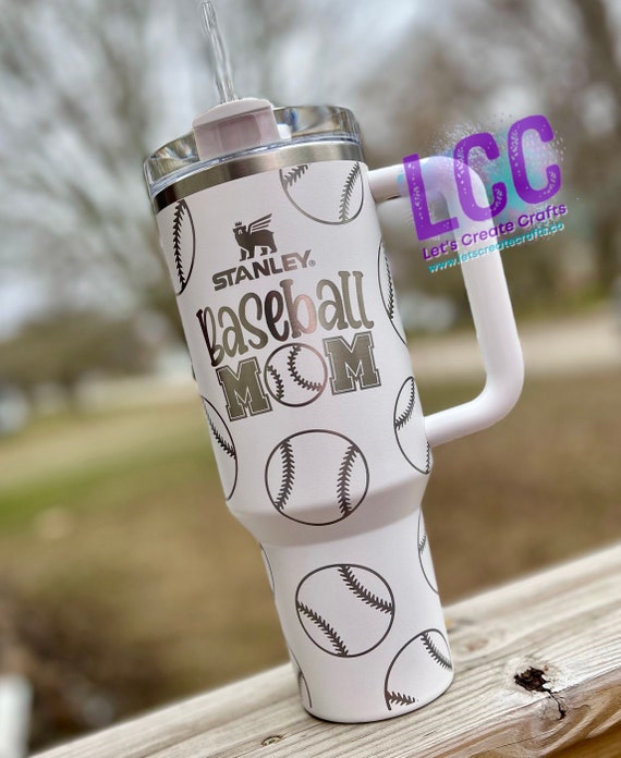 40oz Baseball Mom Engraved Quencher Tumbler With Handle gifts for Mothers  Day, Grads, Bridal Party, Birthday, Friends, Fall, Family 