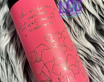 Taza térmica de acero inoxidable con aislamiento y grabado láser personalizado para latas Yeti.