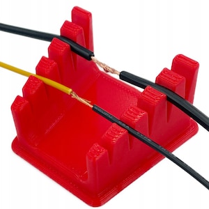 Soldering holder third hand helper serving as an aid to soldering up to 4 wires with diameter from 1 to 4 mm