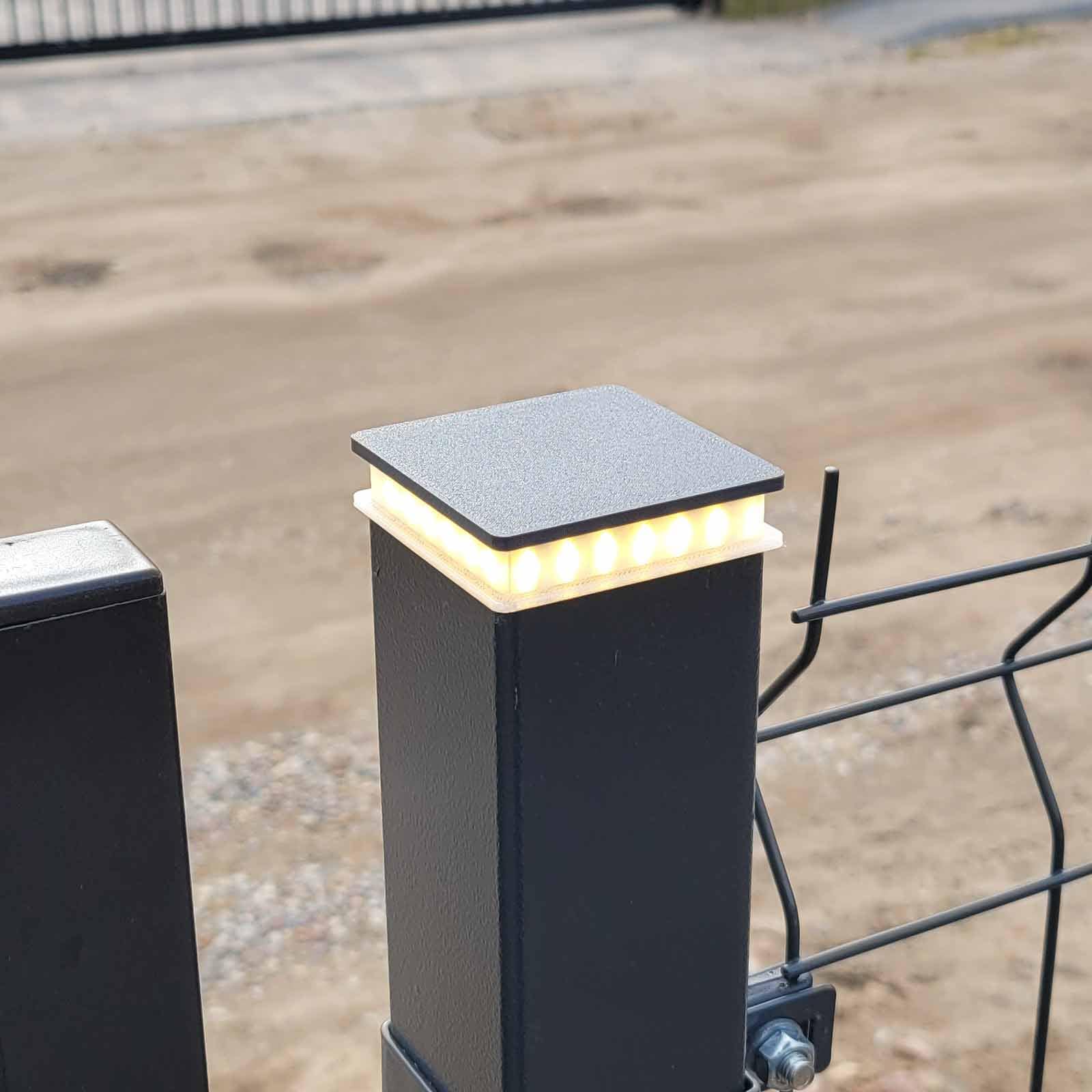 6040. Solar Zaunleuchte LED - Zaun Beleuchtung | Zaun Solarleuchten | Solarleuchten Für Stabmattenzaun - Doppelstabmattenzaun Beleuchtung (6er Pack
