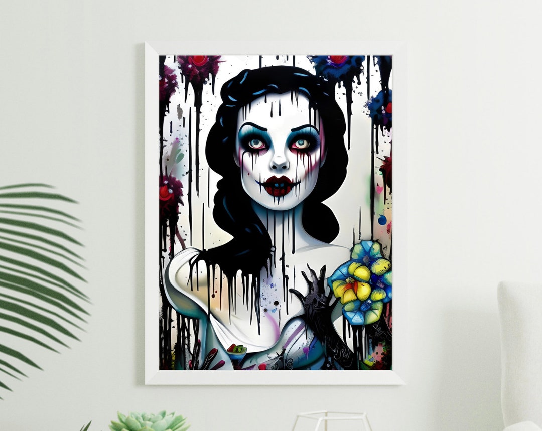 Gothic Snow White Inspired Urban Wall Art Graffiti Art Print Etsy UK