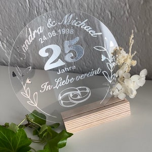 Silberhochzeit, Geschenk, Jubiläum, Silber Hochzeit Bild 1