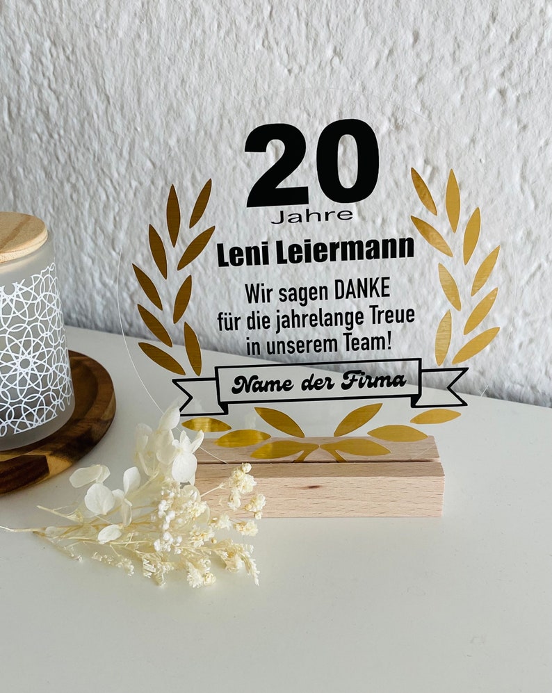 Jubiläum, Mitarbeiter, Geschenk gold