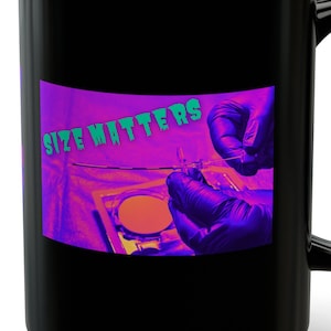 Black Mug (15oz), Size Matters: An Epidural Tribute for Anesthesia and OB Pros