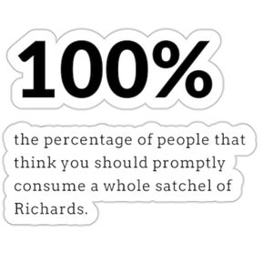 Satchel Of Richards, Eat A Bag Of Richards, Eat a bag of, Die-Cut Stickers