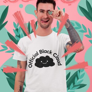Unleash Your Cheeky Charm: The Official Black Cloud Soft T-Shirt, Unisex Jersey Short Sleeve Tee