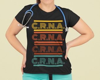 T-shirt rétro CRNA : style vintage, infirmière anesthésiste diplômée