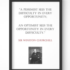 Winston Churchill Quote, Print, Poster, Gift, Wall Art, Decor, Inspirational, Motivational, Art 001