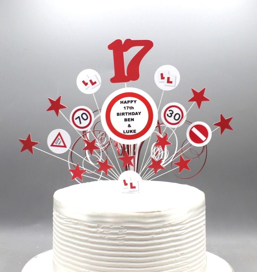 Cake Topper Cake Decoration Cake Spray Stars On Wires Birthday Anniversary Star Burst 18th 21st 30th 40th 50th 60th Any Age Any Colours 004