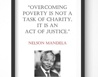 Nelson Mandela Quote, Print, Poster, Gift, Wall Art, Decor, Inspirational, Motivational, Art 005