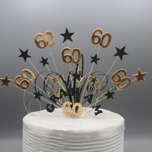 Cake Topper Cake Decoration Cake Spray Birthday Anniversary Starburst Personalised 18th 21st 30th 40th 50th 60th 70th Any age Any Colour 001