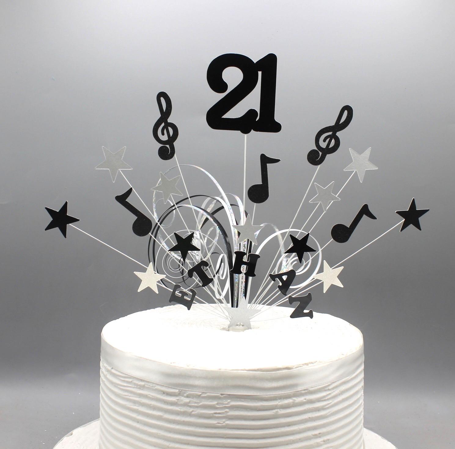 Elvis Cake Topper Cake Decoration Cake Spray Birthday Starburst Personalised 18th 21st 30th 40th 50th 60th 70th Any Age Any Colour 009