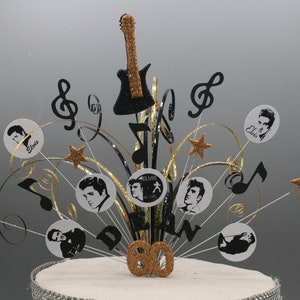 Elvis Cake Topper Cake Decoration Cake Spray Birthday Starburst Personalised 18th 21st 30th 40th 50th 60th 70th Any age Any Colour 007