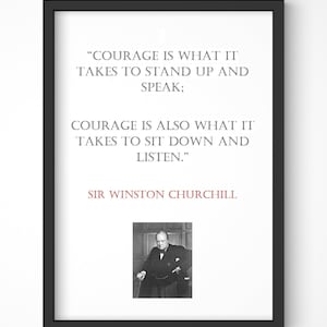 Winston Churchill Quote, Print, Poster, Gift, Wall Art, Decor, Inspirational, Motivational, Art 005