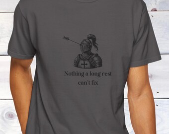 Funny DnD Paladin Long Rest Joke Unisex T-shirt, Dungeons and Dragons Tee, Role Playing Game Gift, Gamer Apparel, Tabletop RPG Shirt