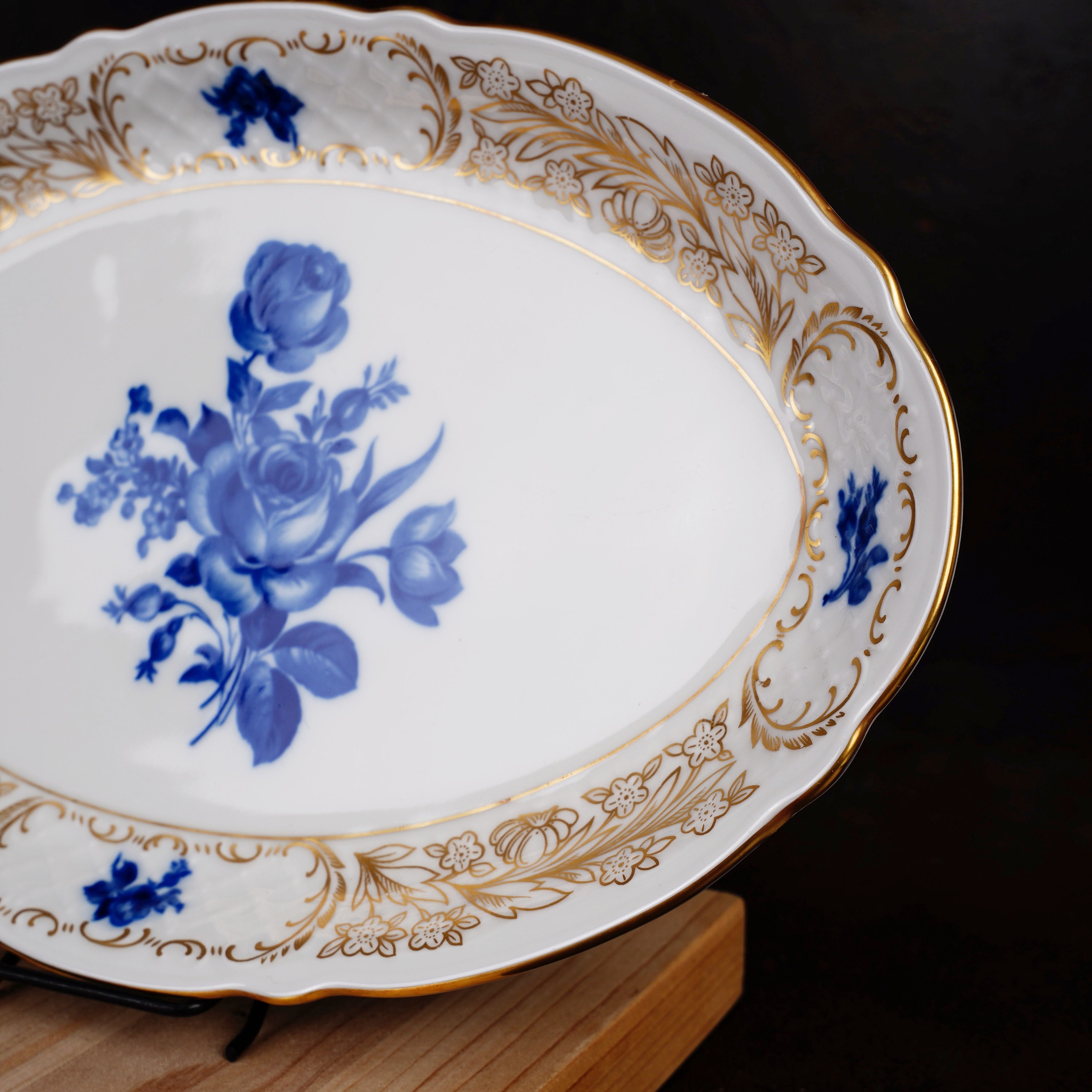 Vintage Schumann Arzberg Germany Oval Serving Platter | Gold Floral ...