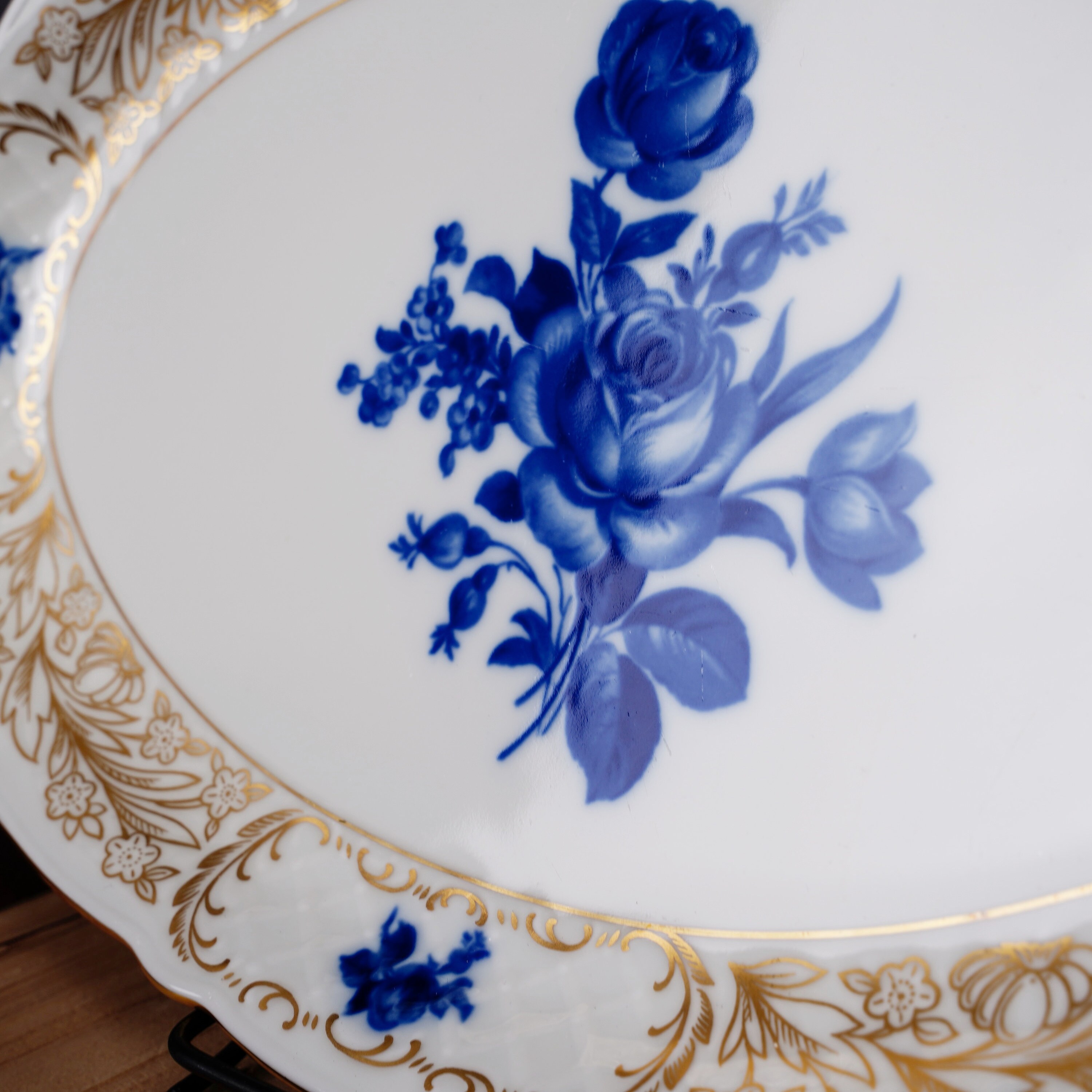 Vintage Schumann Arzberg Germany Oval Serving Platter | Gold Floral ...