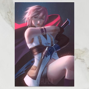 Final Fantasy XIII Lightning Art Print/Poster || A5/A4/A3
