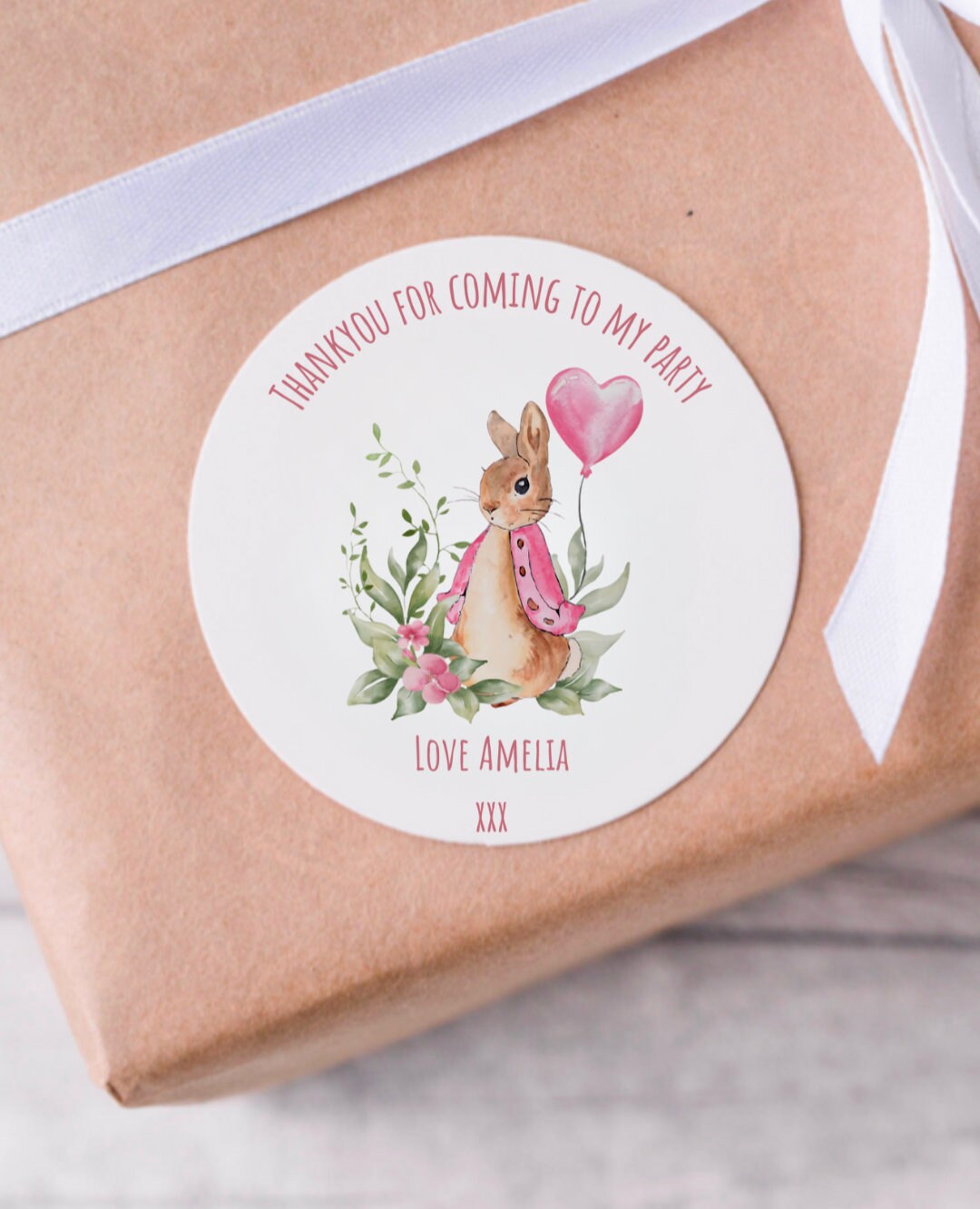 Rabbit Peter Themed/ Floppy Bunny Birthday Party Stickers 24 Round ...