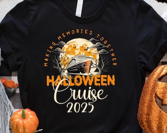 Halloween Cruise 2025 Shirts, Halloween Group Tshirt, Family Cruise Shirts, Cute Halloween Vacation Shirt, Cruise Squad Tees