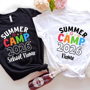 Custom Summer Camp 2026 Shirts, Funny Camping Group Shirts, Camp Life Shirt, Camping Shirt For Kids, Custom School Shirt, Camping Trip Shirt image 1
