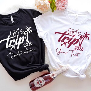 Custom Destination Girls Trip 2026 Shirt, Personalized Women Travel Shirt, Women Cruise Shirt, Girls Vacation Tank Top, Holiday Shirt image 1