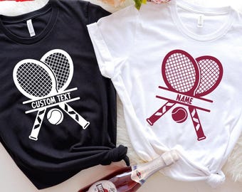 Custom Tennis Player Shirts, Personalized Tennis T-shirt, Tennis Women's Tank Top, Tennis Recket Shirt, Tennis Girl Shirt, Tennis Gifts