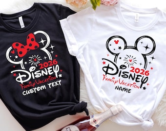 Custom Disney 2026 Shirt, Personalized Family Vacation Shirts, Disneyland Shirt, Disney Squad Tshirt, Disney Trip 2026 Shirt
