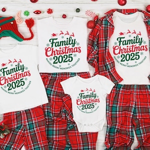 Family Christmas 2025 Shirts, Merry Memories T-shirts, Cute Christmas Group Shirts, Funny Christmas Party Shirt, Xmas Family Shirts