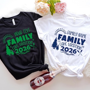 Custom Family Lake Vacation 2026 Shirts, Family Camping Shirt, Camper Shirt, Family Beach Shirt, Family Vacation Shirts, Women Tank Top image 1