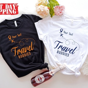 Custom Route Destination Travel Buddies Shirt, Travel Tshirt, Road Trip Shirt, Adventure Shirt, Travel The World Tee, Traveller Squad Shirt