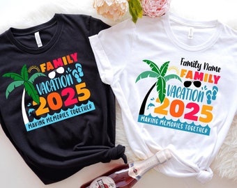 Custom Family Vacation 2025 Memories Shirt, Family Cruise Shirts, Family Holiday Shirt, Summer Vacation Tee, Family Travel Shirt