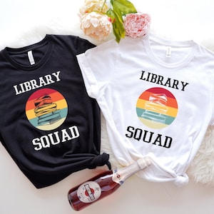 Library Squad Shirts, Colorful Book Lover Shirt, Reading Shirt, Library Lover T-shirt, Reading Gift, Library Staff Shirt, Researcher Shirt