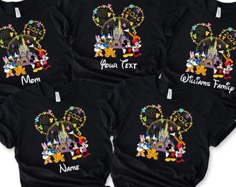 Custom Family Disney Shirts, Personalized Disneyland T-shirt, Disney World Sweatshirt, Disney 2026 Shirt, Disney Trip 2026 Tee, Disney Gifts