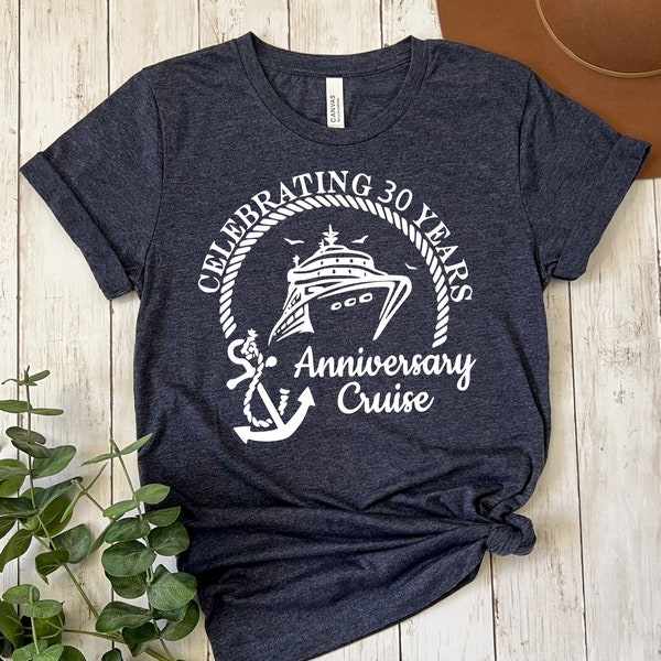 Custom Years Anniversary Cruise Shirt, Cruise Couples Tees, Wedding Anniversary Vacation Shirt, Anniversary Gift,Cruise Birthday Party Shirt