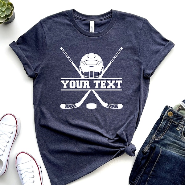 Custom Hockey Shirt, Personalized Hockey Team T-shirts, Hockey Lovers Shirt, Ice Hockey Gifts, Hockey Player Tee, Hockey Coach Gift