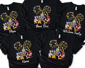 Custom Family Disney Shirts, Personalized Disneyland T-shirt, Disney World Sweatshirt, Disney 2026 Shirt, Disney Trip 2026 Tee, Disney Gift