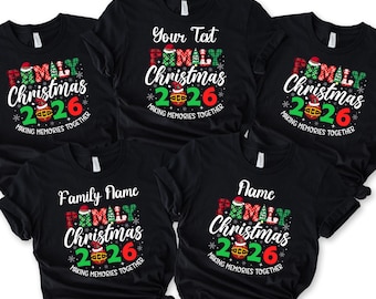 Custom Family Christmas 2026 Shirts, Personalized Cute Christmas Shirt, Memories Tshirt, Christmas Vacation Tee, Xmas Gift
