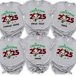 Custom Disney Christmas Shirts, Disneyland Christmas Crew Shirt, Christmas 2025 Tshirt, Christmas Family Vacation Outfits, Xmas Mickey Shirt