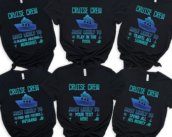 36 Quotes Most Likely To Cruise Shirts, Cruise Crew Shirts, Family Cruise Shirts, Custom Most Likely To Vacation Shirts, Funny Summer Shirt